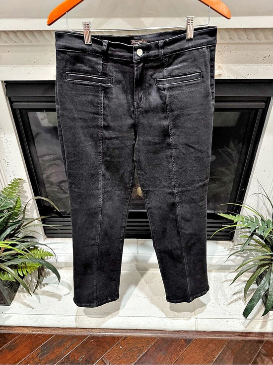 McLaughlin Denim - J. McLaughlin Emmie High Rise Front Seam Black Straight Jeans